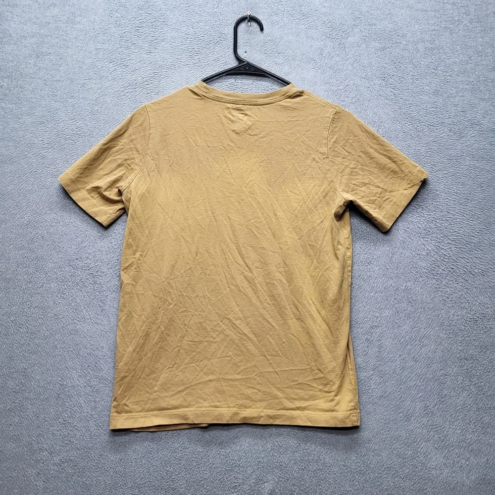 Nike Boy Shirt XL Tan Graphic Nike Swoosh The Tee Logo Short Sleeve